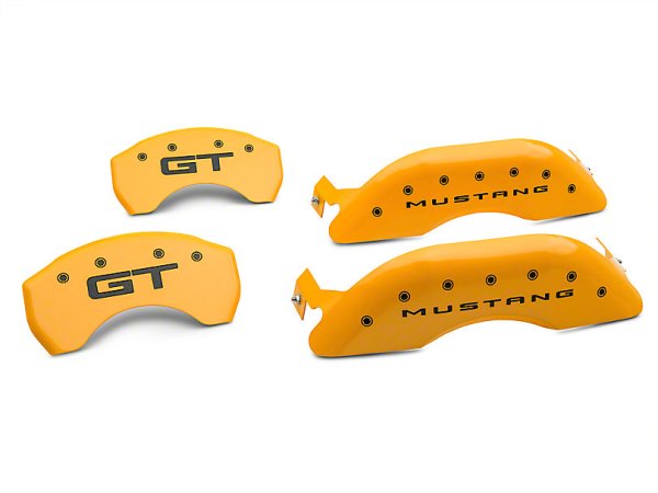 MGP gelbe Bremssattelabdeckungen mit GT Logo - vorne und hinten (15-21 Standard GT) 10200S2MGYL