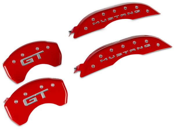 ➤ MGP Red Bremssattelabdeckungen mit GT Logo - vorne und hinten