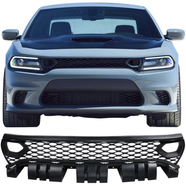 Upper Grille SRT Scat Pack Style W/O LED (CHARGER 15-19)
