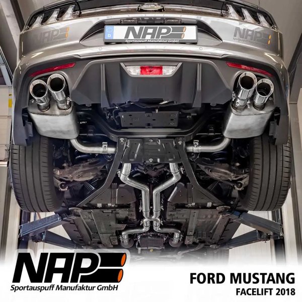 NAP exhaust system Mustang S550 Facelift (18-23 GT)
