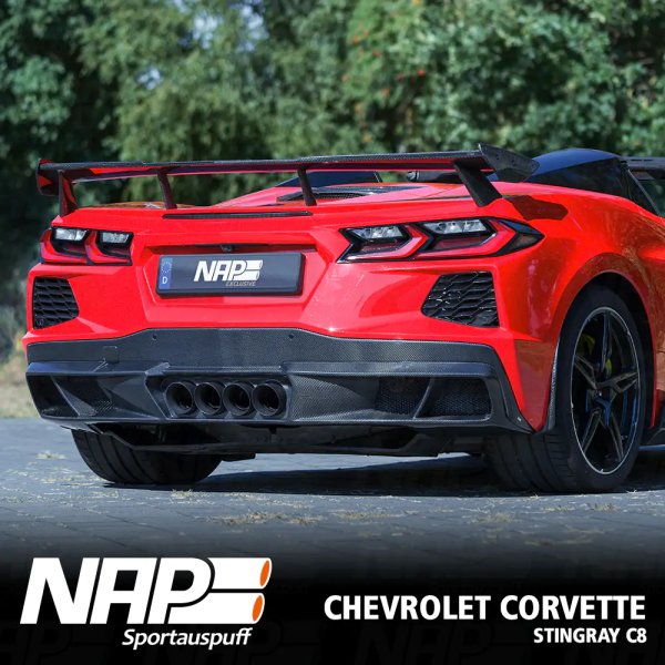 NAP quad exhaust system Corvette C8 Stingray with diffusor (Corvette C8)