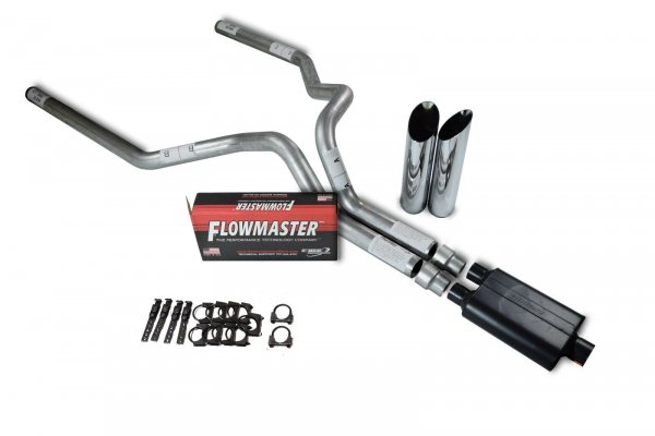 flow master super 44 dual exhaust 3 inches 09 18 ram 1500