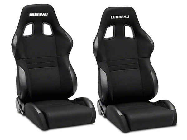 Corbeau A4 Wide Racing Sitz - Schwarz Microsuede - Paar (79-21 All) S60091W