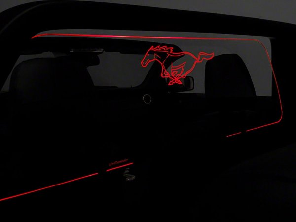 SpeedForm Lasergravur Windabweiser mit Beleuchtung - Running Pony (15-21 Cabrio) 393235-A
