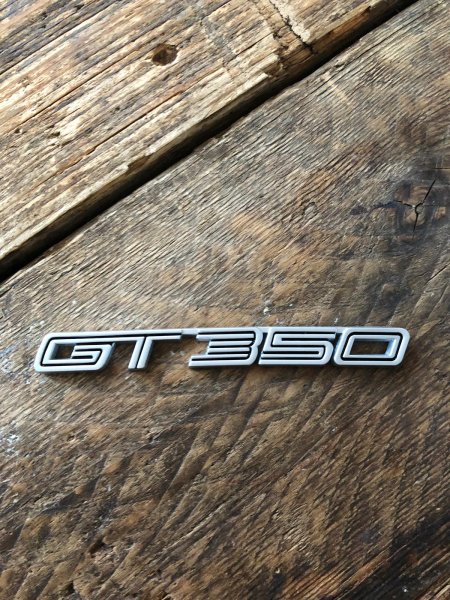 GT350 Emblem silber Chrom Metall 