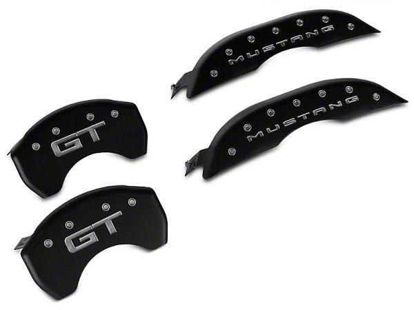 MGP Mattschwarze Bremssattelabdeckungen mit GT Logo - vorne und hinten (15-21 Standard GT) 10200S2MGMB